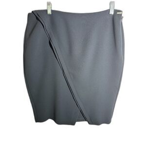 DKNY Women’s Navy Asymmetrical Wrap Pencil Skirt Size 14